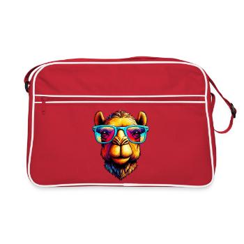 Camel avec lunettes de soleil - Sac Retro - rouge/blanc - Devant
