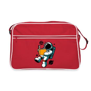 Reading astronaut: Learning in weightlessness - Retro Bag - red/white - Front