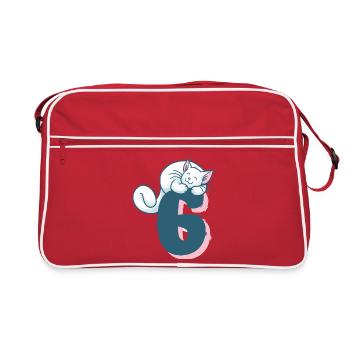 Chat numéro 6 - Sac Retro - rouge/blanc - Devant