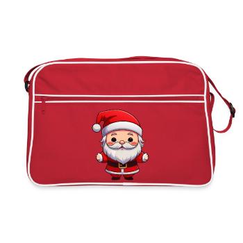 Ambiance de Noël de dessin animé du Père Noël kawaii - Sac Retro - rouge/blanc - Devant