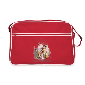 Mamans fortes élèvent des filles fortes – Maternité calme D - Sac Retro - rouge/blanc - Devant