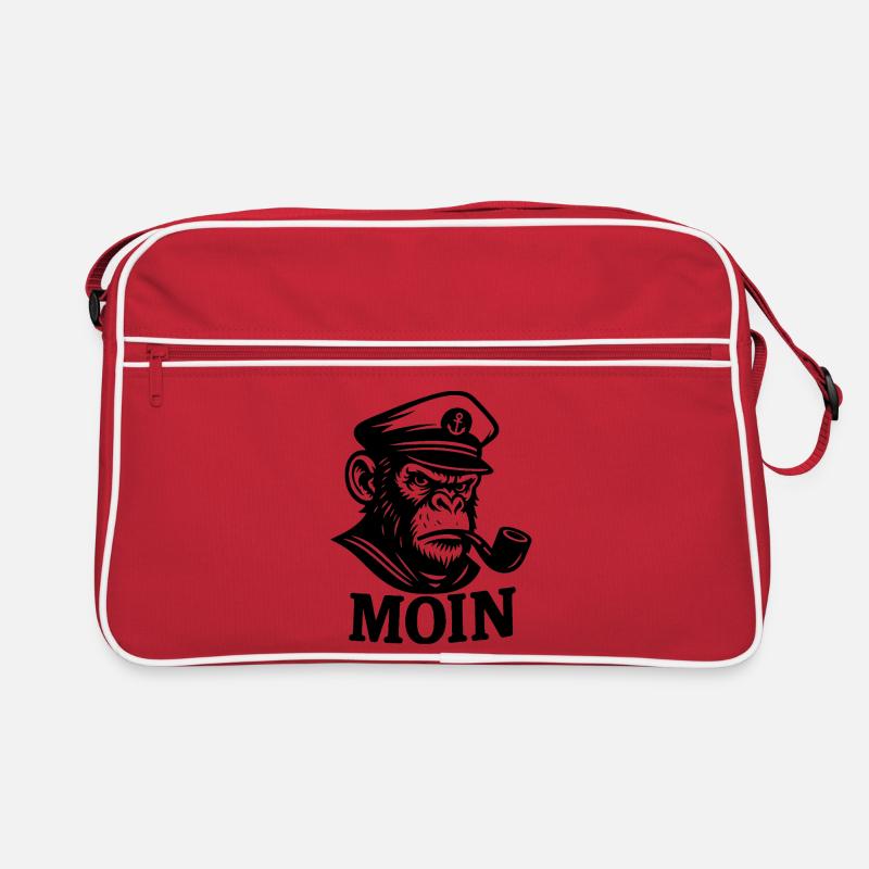 Captain Monkey with Whistle MOIN Design Retro Bag