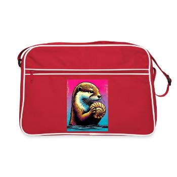 loutre - Sac Retro - rouge/blanc - Devant