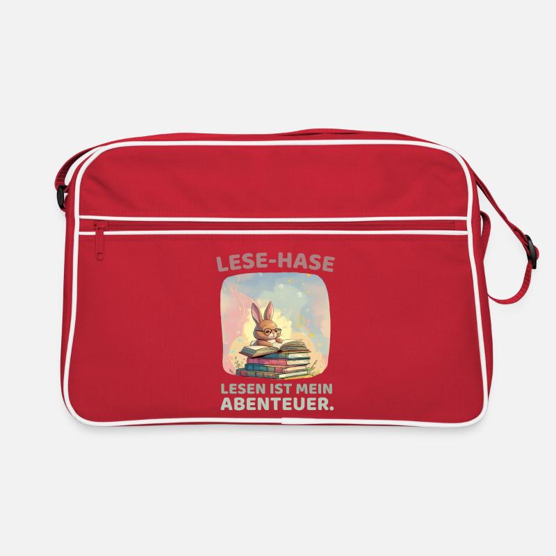 Lecture de lapin avec style aventure Sac Retro