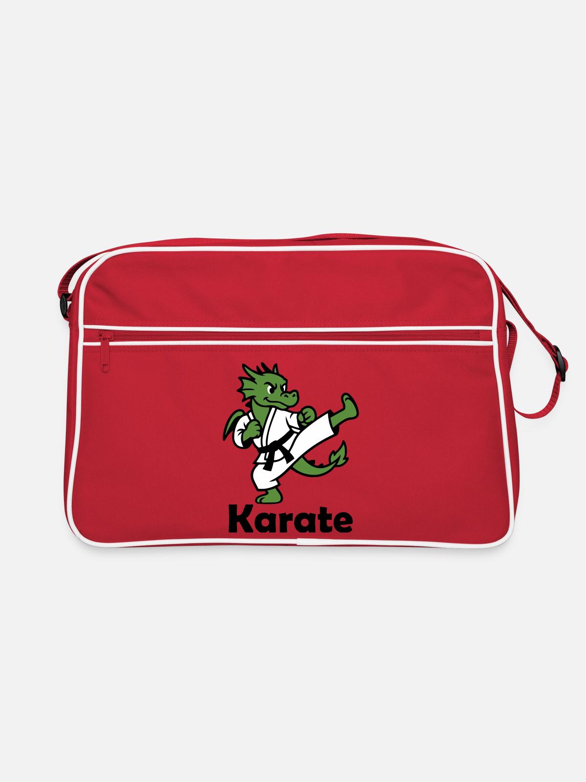 Karate Dragon - Retro Bag - red/white - Front