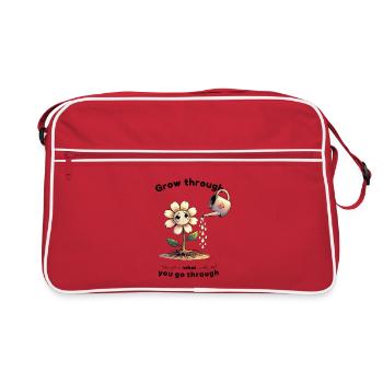 L'amour de soi grandit avec chaque larme - Sac Retro - rouge/blanc - Devant