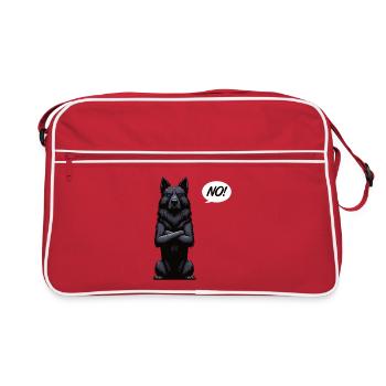 No Black Shepherd Shepherd Owner - Retro Bag - red/white - Front