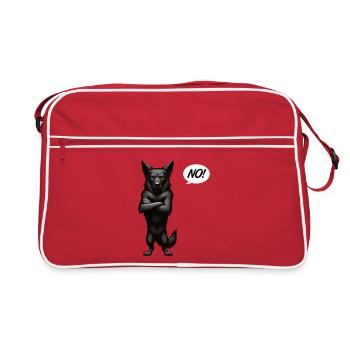 No Black Shepherd Shepherd Owner - Retro Bag - red/white - Front