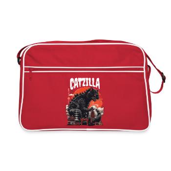 Catzilla Chat Japonais - Sac Retro - rouge/blanc - Devant