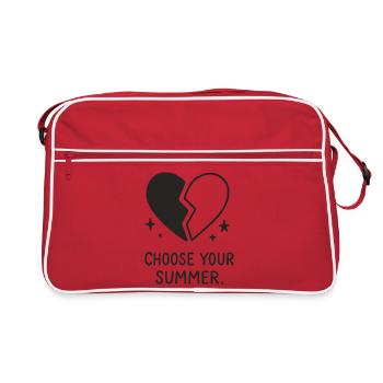 Choose Your Summer – Broken Heart - Retro Bag - red/white - Front