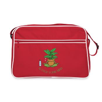 Water your mind - Meditation & Inner Peace - Retro Bag - red/white - Front