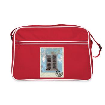 Fenêtres patinées dans le style du sud - Sac Retro - rouge/blanc - Devant
