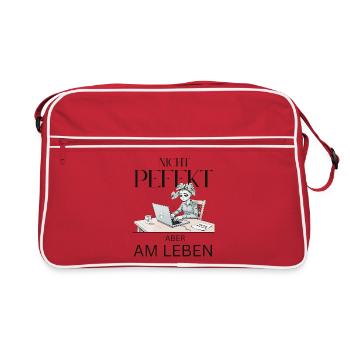 Pas parfait, mais vivant - Sac Retro - rouge/blanc - Devant