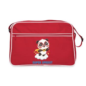 Mignon Super Sprout Panda avec capuchon - Sac Retro - rouge/blanc - Devant