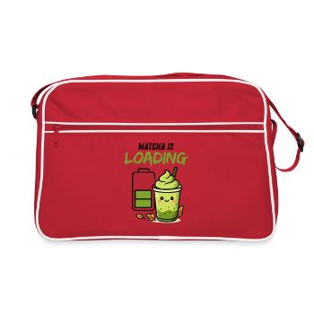 Ladebildschirm Grüner Smoothie Matcha Viral - Retro Tasche - Rot/Weiß - Vorne