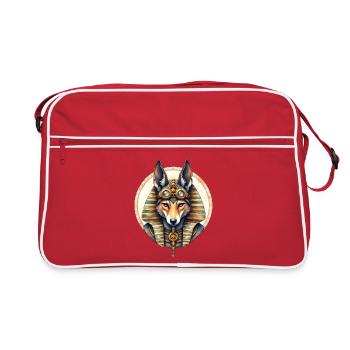 Style Steampunk Husky égyptien - Sac Retro - rouge/blanc - Devant