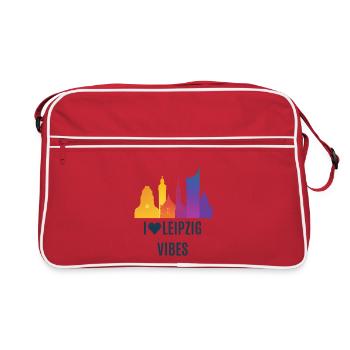 Leipzig Vibes Skyline Gradient City City - Retro Bag - red/white - Front