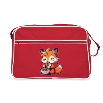 Nouilles Ramen Nouilles Chibi Asia Soupe de nouilles Anime - Sac Retro - rouge/blanc - Devant