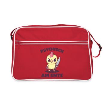 Psychiquement sur le canard - le canard voit rouge ! - Sac Retro - rouge/blanc - Devant