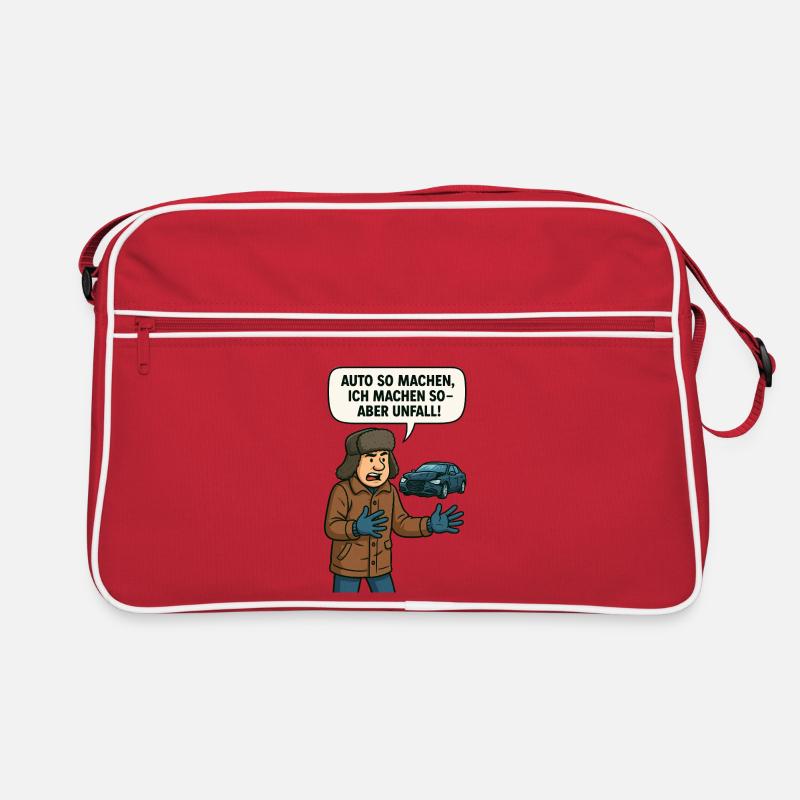 Make car so I do so but accident - Retro Bag - red/white