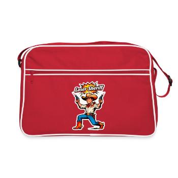 Laser Sheriff Cowboy - Retro Bag - red/white - Front