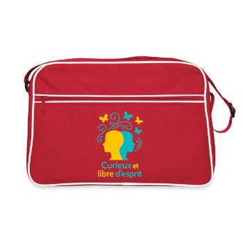 Signe astrologique des Gémeaux - Astrologie - Sac Retro - rouge/blanc - Devant
