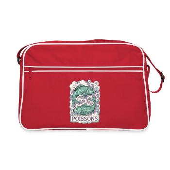 Signe astrologique du Poissons - Astrologie - Sac Retro - rouge/blanc - Devant