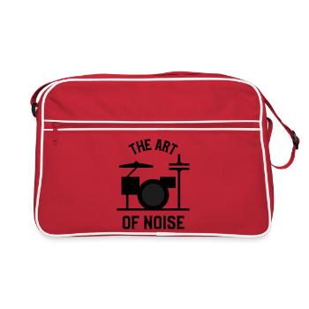 L’art du bruit – Conception de kits de batterie - Sac Retro - rouge/blanc - Devant