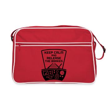 Brakes Release Railway Train Driver - Retro Bag - red/white - Front