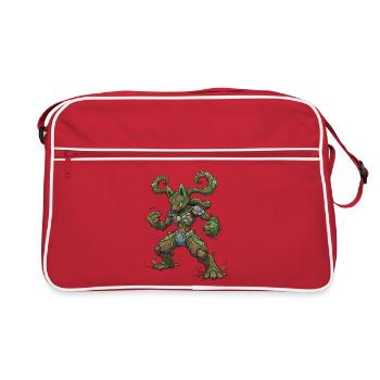 Mokaryū - Retro Tasche - Rot/Weiß - Vorne