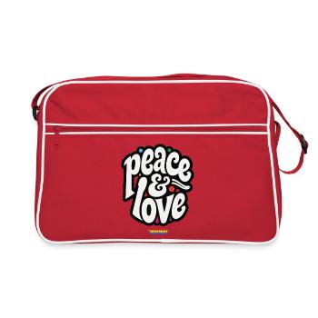 PEACE LOVE #5 - let's talk - Sac Retro - rouge/blanc - Devant