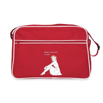 Grace Doesn’t Presse – Motif d’été en art au trait - Sac Retro - rouge/blanc - Devant