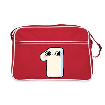 Number One Kawaii Pastel - Retro Bag - red/white - Front