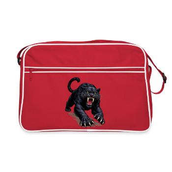 Schwarzer Panther Angriff - Sac Retro - rouge/blanc - Devant