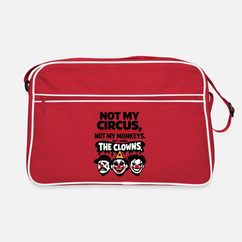 Not My Circus Not My Monkeys Statement Retro Tasche