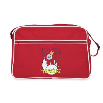 I love trash but you are my treasure - Retro Bag - red/white - Front