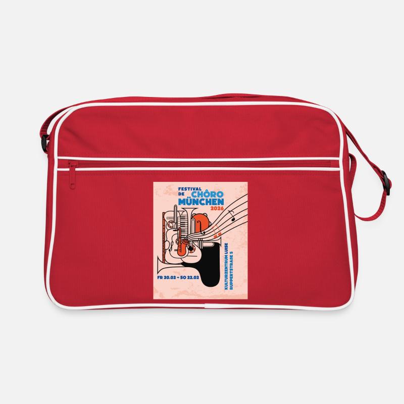 Festival de Chôro München 2026 - Retro Tasche - Rot/Weiß
