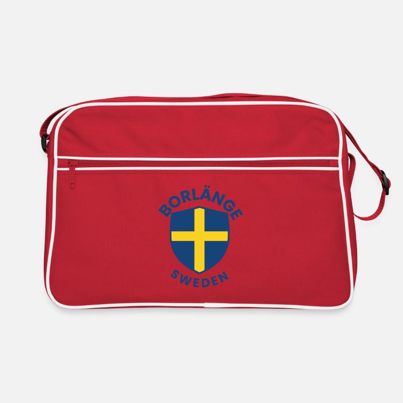 Borlänge Shield: Swedish flag design Retro Bag