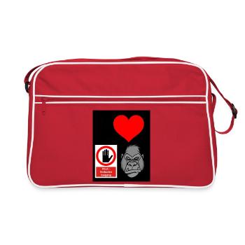 Heart Hand Gorilla Private Access - Retro Bag - red/white - Front