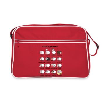 Great sheep knowledge - Retro Bag - red/white - Front