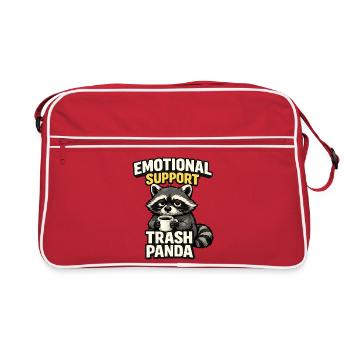 Emotionale Unterstützung Trash Panda - Retro Tasche - Rot/Weiß - Vorne