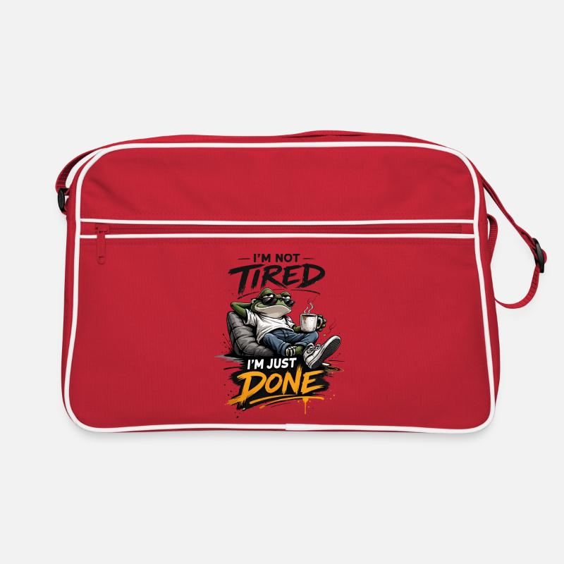Not Tired Just Done Frog Retro Bag