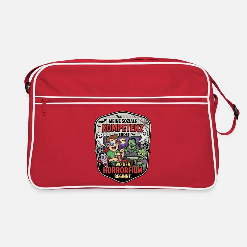 Horrorfilm Abend Komik Patch Retro Tasche