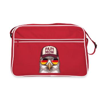 Papi Mow Heldenhuhn - Retro Tasche - Rot/Weiß - Vorne