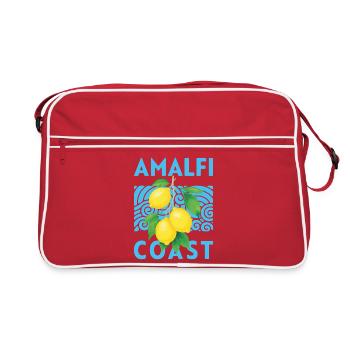 Summer Design Lemons Amalfi Coast Italy - Retro Bag - red/white - Front
