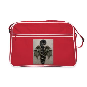 Cerfs-volants autour du manche - Sac Retro - rouge/blanc - Devant
