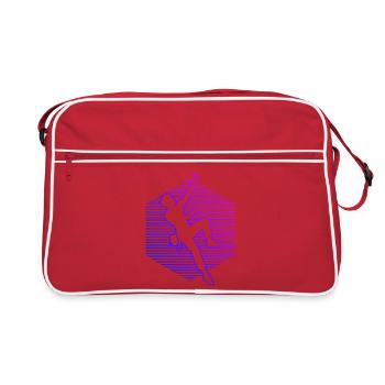Les alpinistes et les grimpeurs s’accordent ensemble - Sac Retro - rouge/blanc - Devant