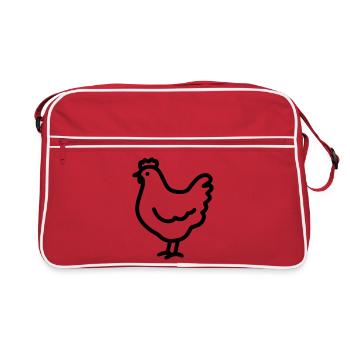 poulet - Sac Retro - rouge/blanc - Devant