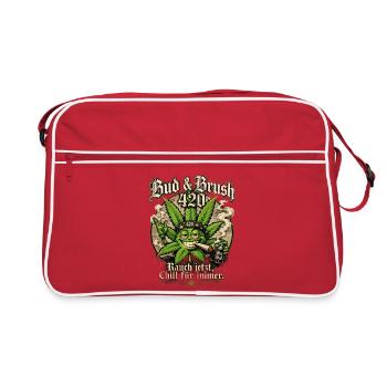   chill immer - Retro Tasche - Rot/Weiß - Vorne