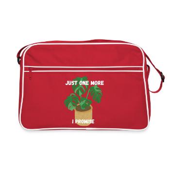 Just one more Plant - i promise - Retro Bag - red/white - Front